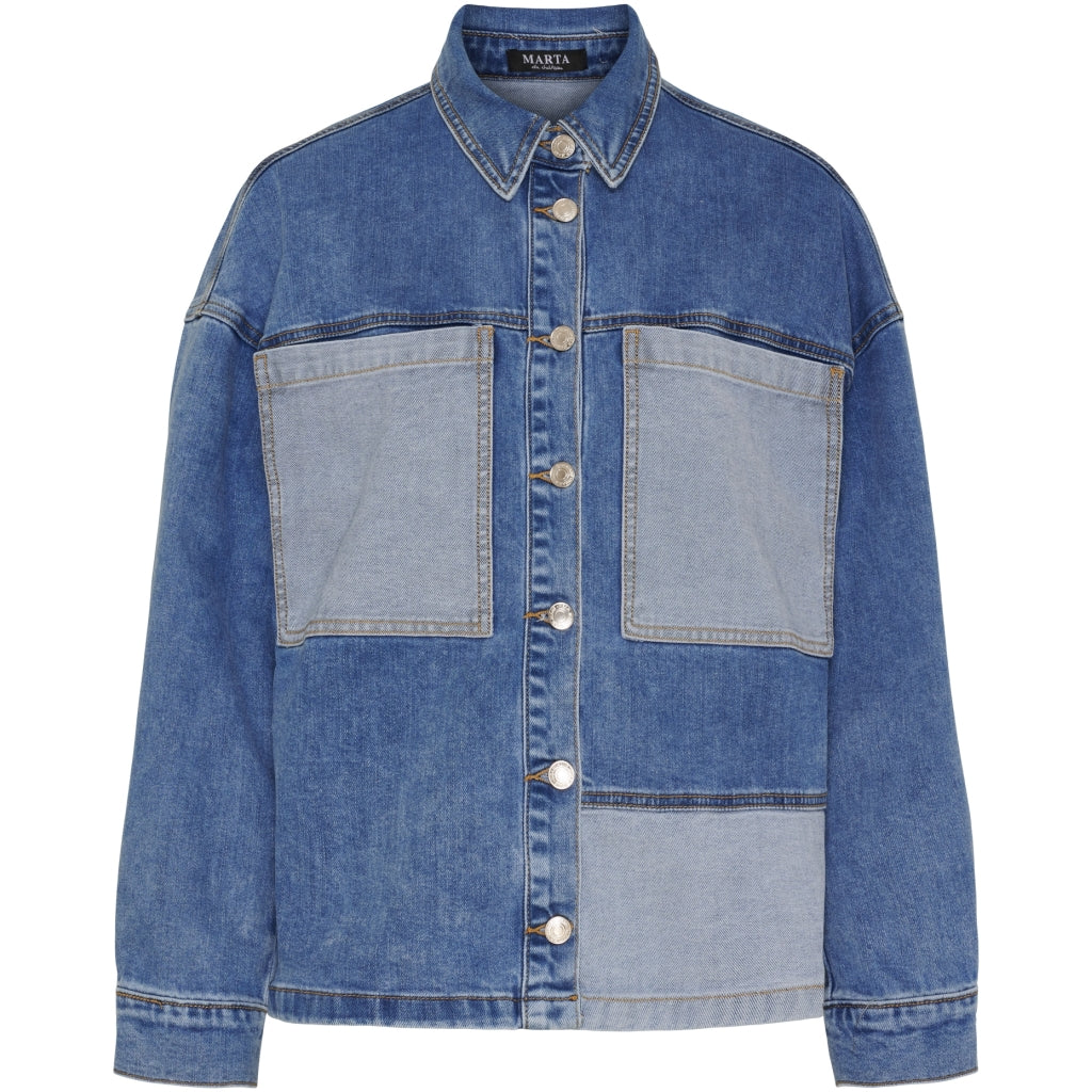 MARTA DU CHATEAU Marta du Chateau dam jacka MdcMilja MDC238-V9079A Shirt Blue Denim