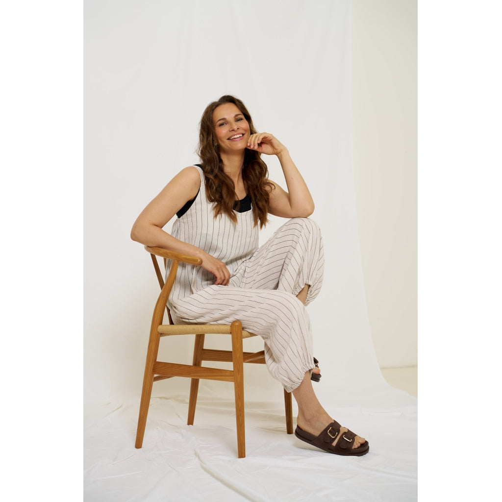 MARTA DU CHATEAU Marta du Chateau dam jumpsuit MdcTarelle 259190/1 Jumpsuit Sabbia Stripe