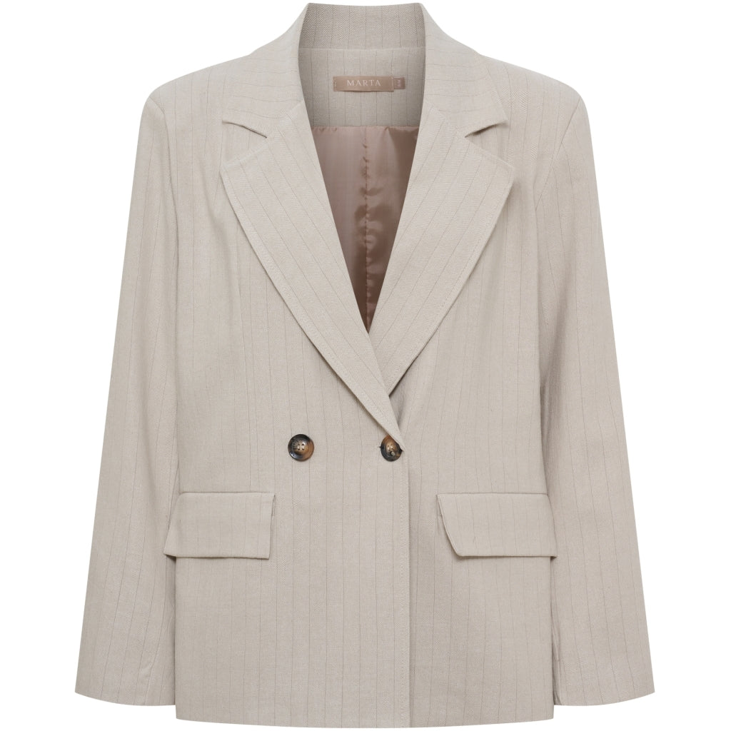 MARTA DU CHATEAU Marta du Chateau dam kavaj MdcMarissa 8232 Blazer Beige Stripe