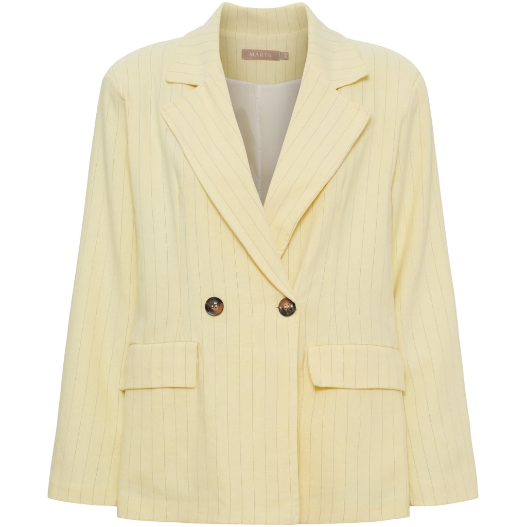 MARTA DU CHATEAU Marta du Chateau dam kavaj MdcMarissa 8232 Blazer Yellow Stripe