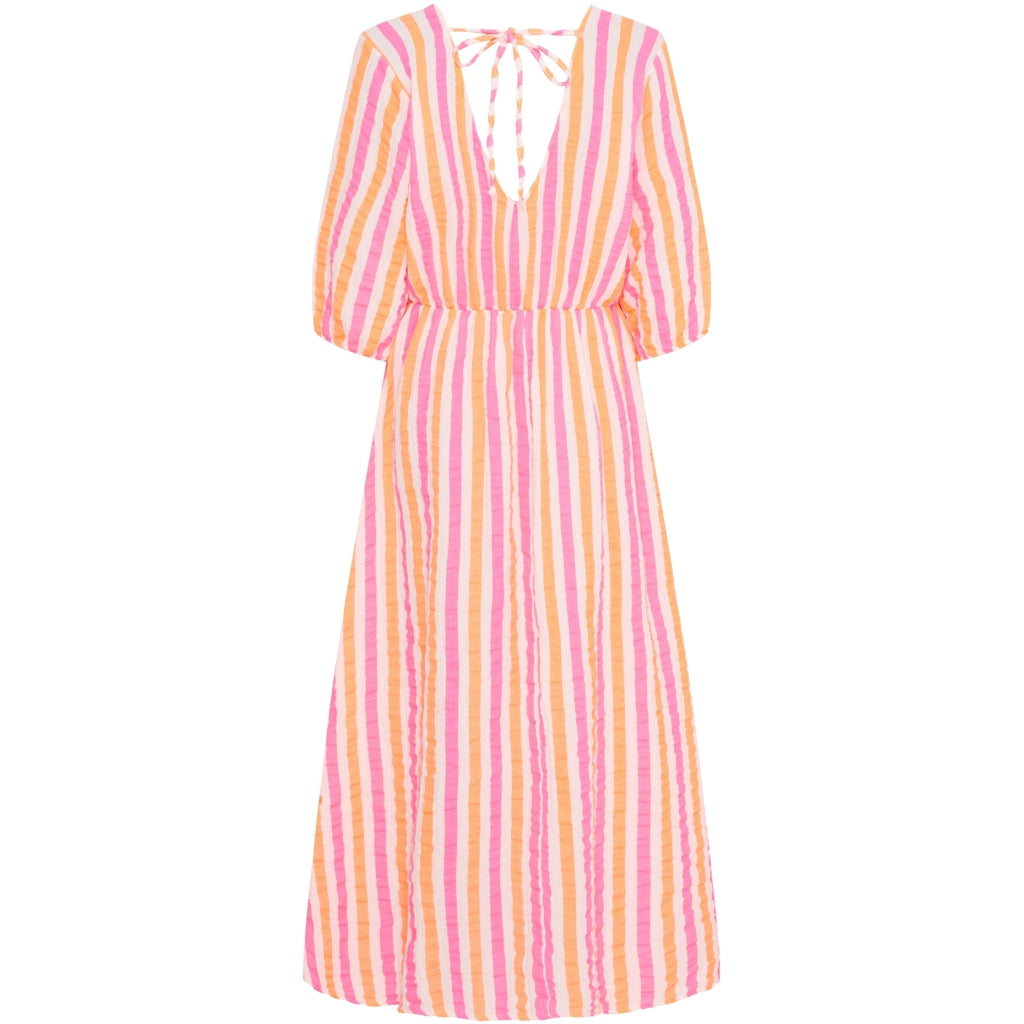 MARTA DU CHATEAU Marta du Chateau dam klänning MdcAndrea 7315 Dress Stripe Fuxia/Orange