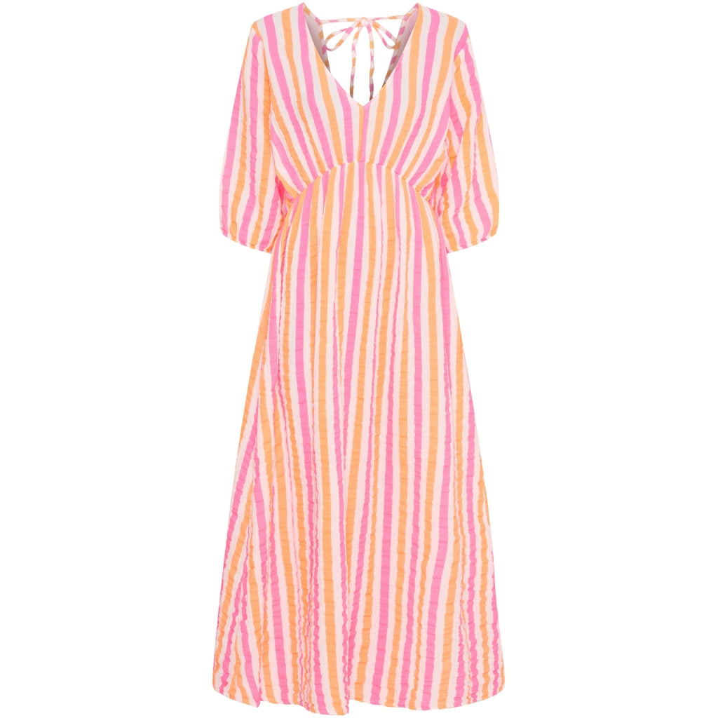 MARTA DU CHATEAU Marta du Chateau dam klänning MdcAndrea 7315 Dress Stripe Fuxia/Orange
