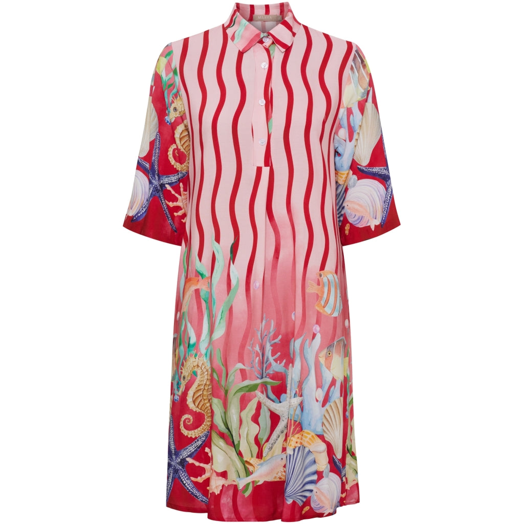 MARTA DU CHATEAU Marta du Chateau dam klänning MdcFlorielle 269202 Dress Red Sea