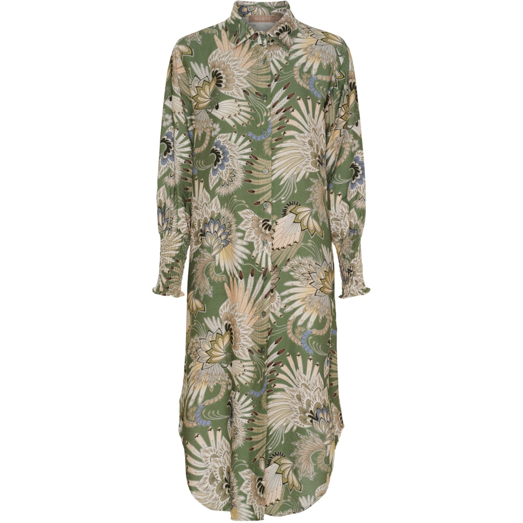 MARTA DU CHATEAU Marta du Chateau dam klänning MdcMoss 7617- Dress Military7663tpg