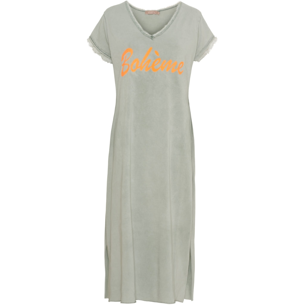 MARTA DU CHATEAU Marta du Chateau dam klänning MdcRosalia 22625 Dress Military/Arancio Fluo