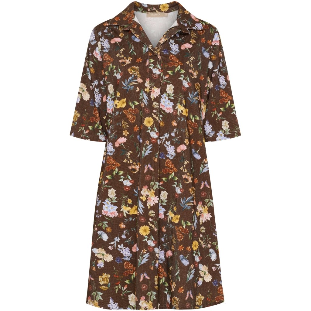 MARTA DU CHATEAU Marta du Chateau dam klänning MdcWildrose 259351V Dress Brown Print