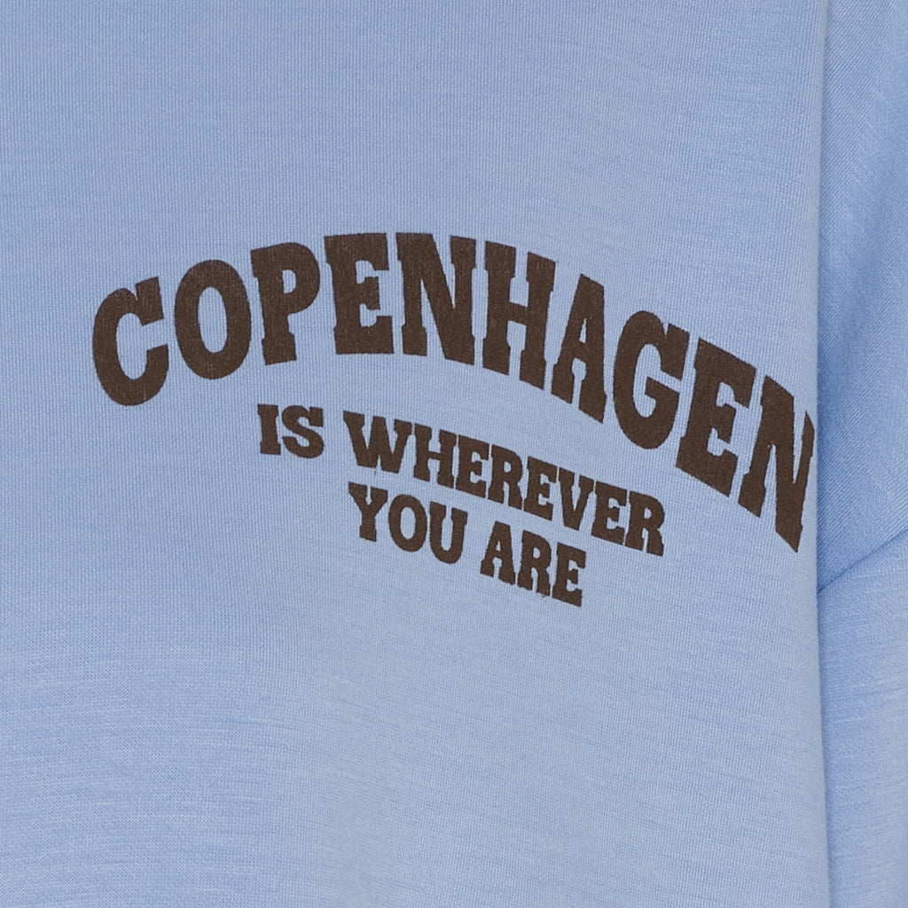 MARTA DU CHATEAU Marta du Chateau dam kofta MdcNete 22669 Cardigan Sky Blue/Brown