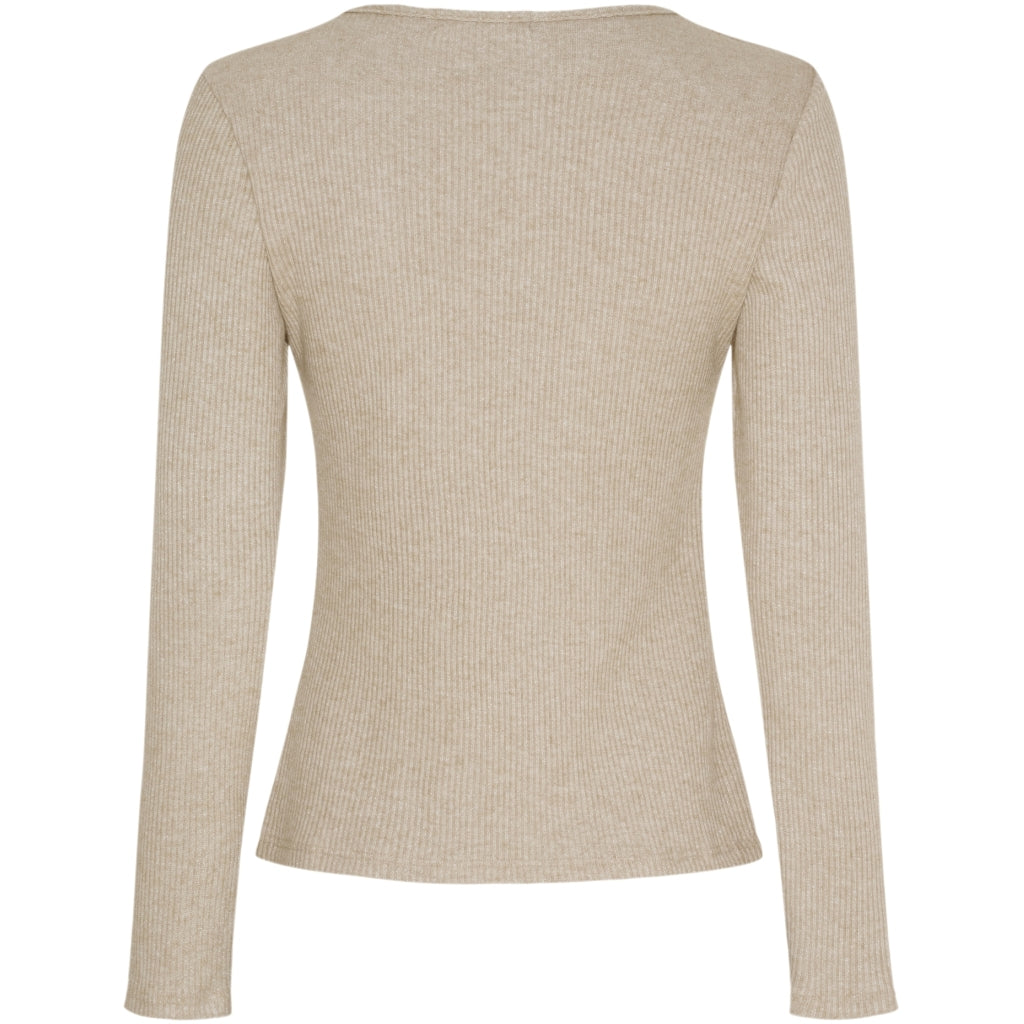 MARTA DU CHATEAU Marta du Chateau dam långärmad T-shirt 38915M LS Tee Beige