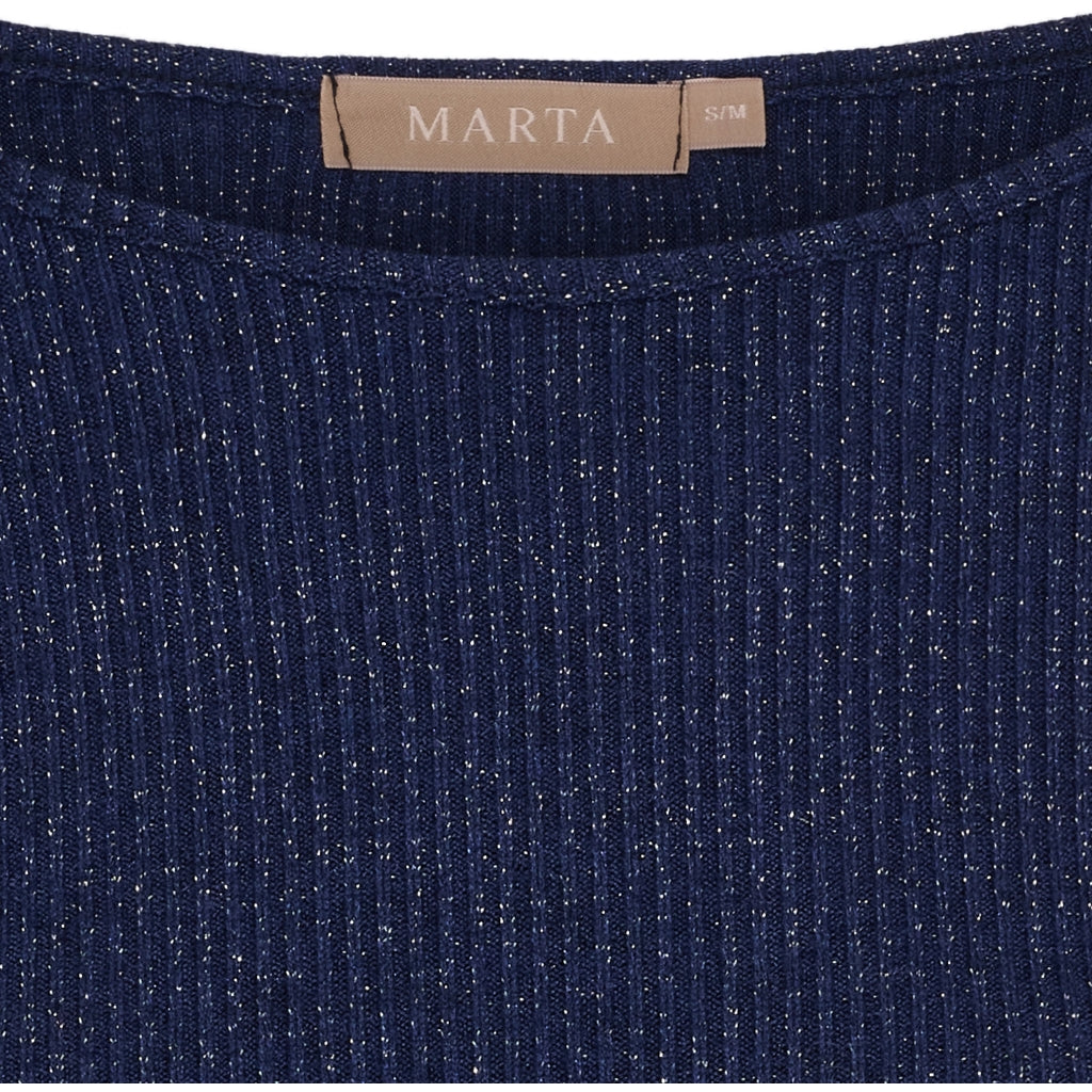 MARTA DU CHATEAU Marta du Chateau dam långärmad T-shirt 38915M LS Tee Navy