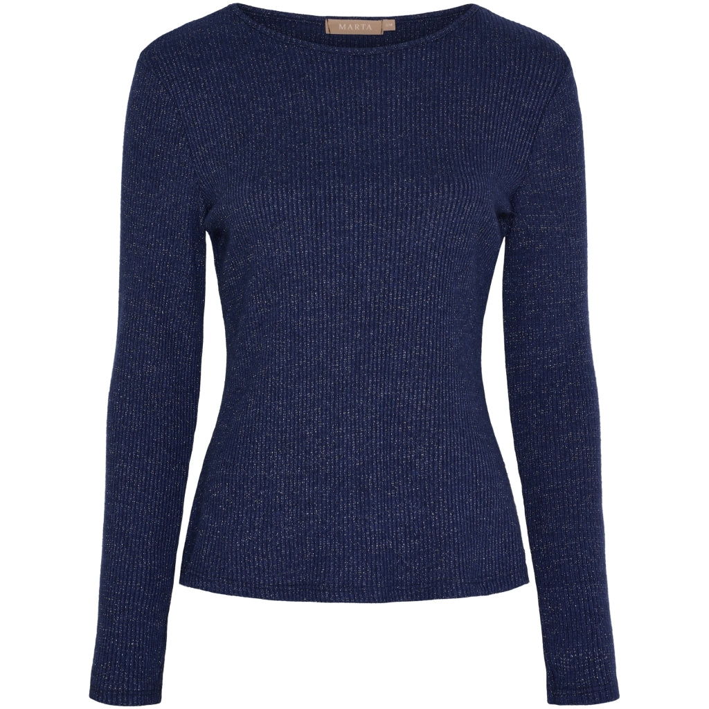 MARTA DU CHATEAU Marta du Chateau dam långärmad T-shirt 38915M LS Tee Navy