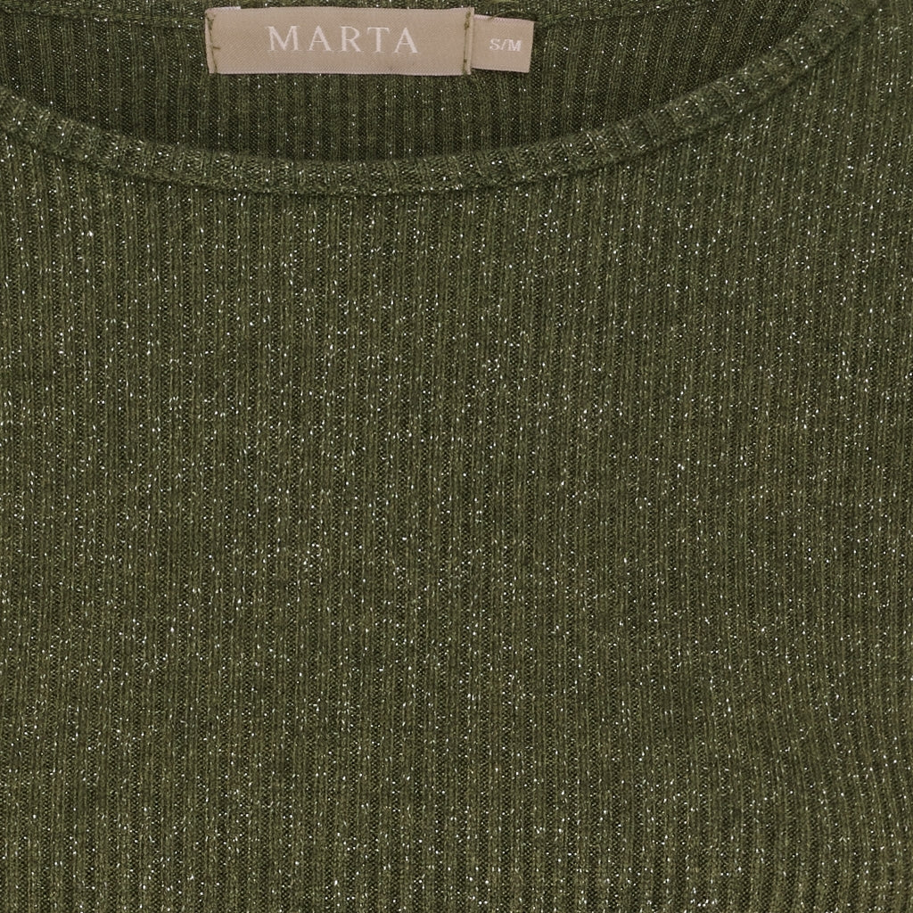 MARTA DU CHATEAU Marta du Chateau dam långärmad T-shirt 38915M LS Tee Oliven