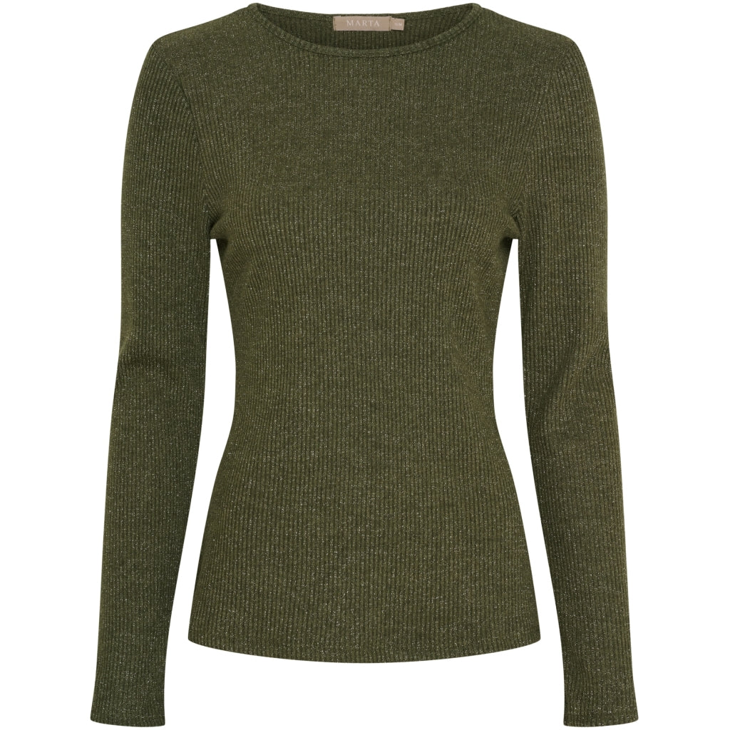 MARTA DU CHATEAU Marta du Chateau dam långärmad T-shirt 38915M LS Tee Oliven