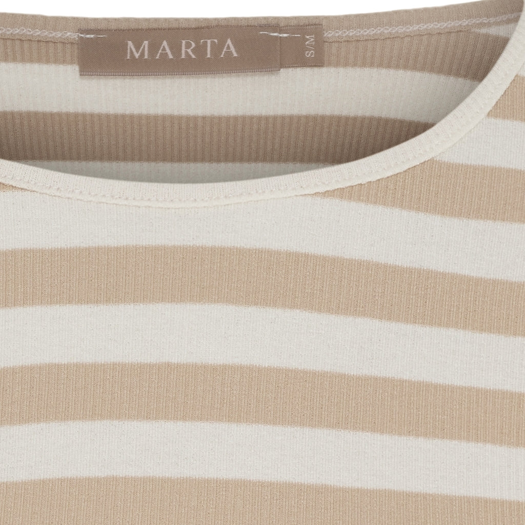 MARTA DU CHATEAU Marta du Chateau dam långärmad T-shirt MdcBegonia 7702 LS Tee Beige