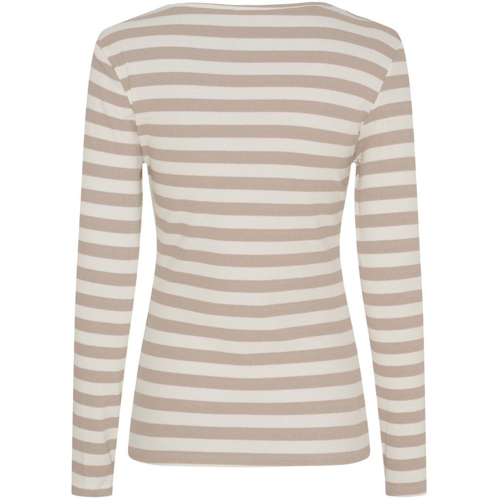 MARTA DU CHATEAU Marta du Chateau dam långärmad T-shirt MdcBegonia 7702 LS Tee Beige Melange