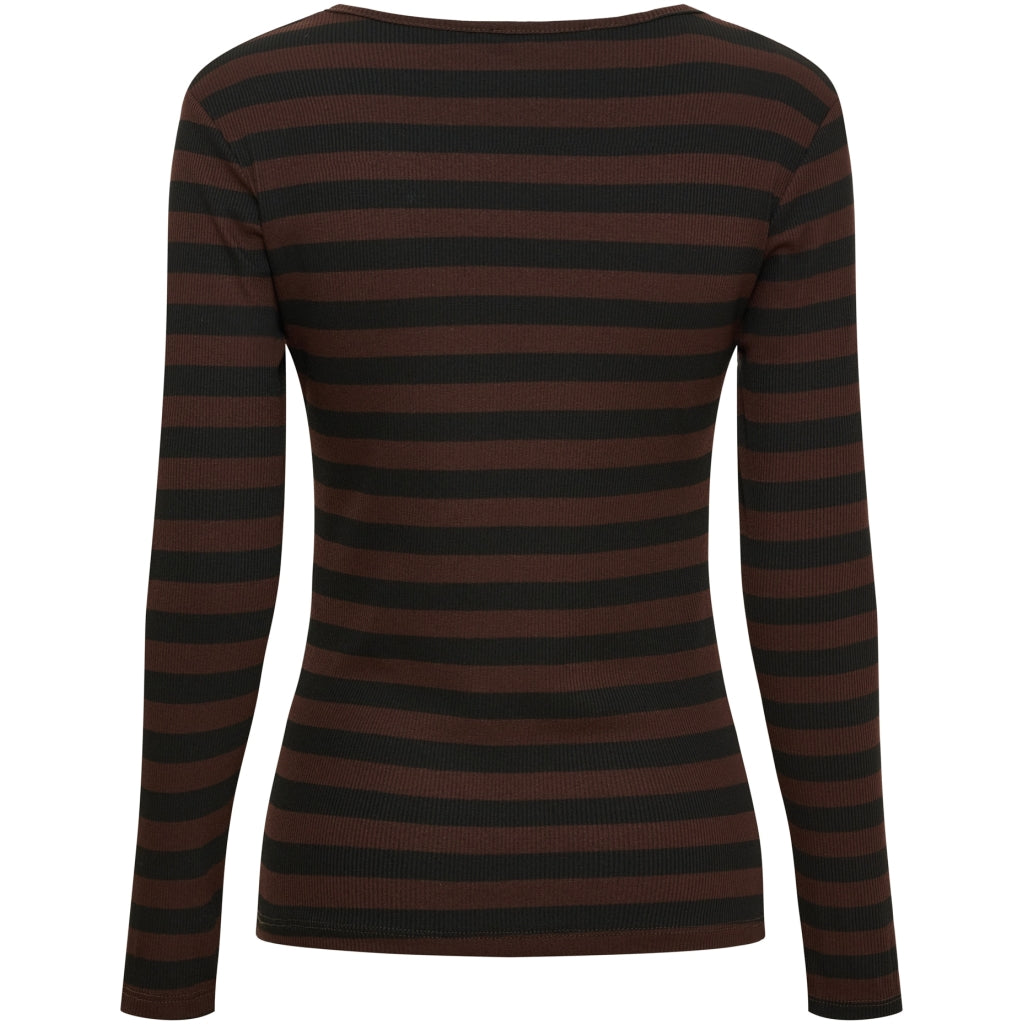 MARTA DU CHATEAU Marta du Chateau dam långärmad T-shirt MdcBegonia 7702 LS Tee Black/Moro