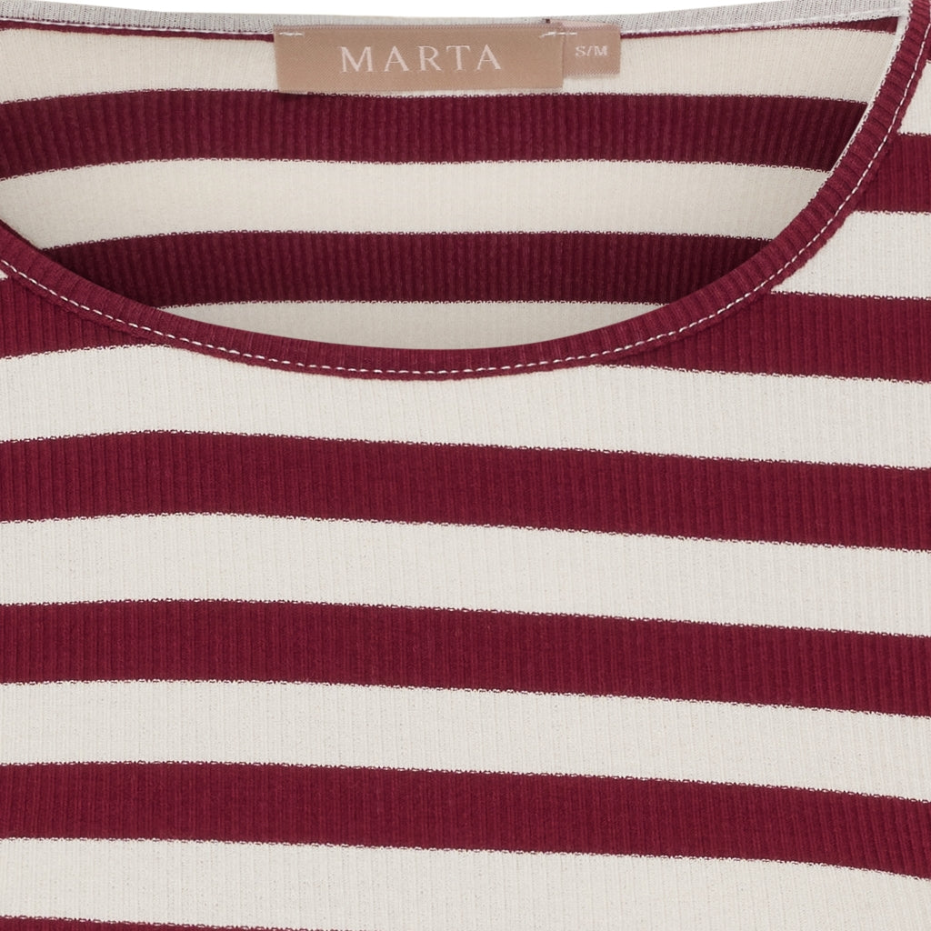 MARTA DU CHATEAU Marta du Chateau dam långärmad T-shirt MdcBegonia 7702 LS Tee Bordeaux