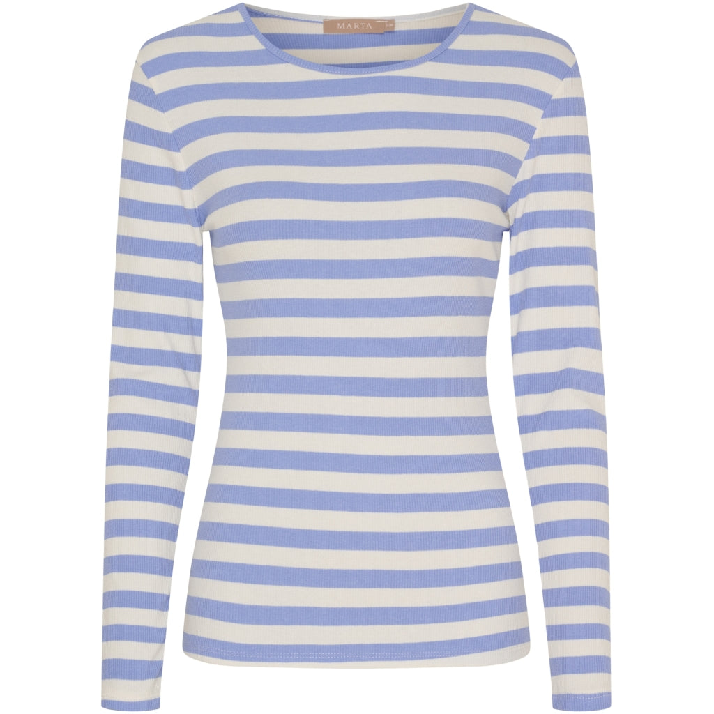 MARTA DU CHATEAU Marta du Chateau dam långärmad T-shirt MdcBegonia 7702 LS Tee Celeste