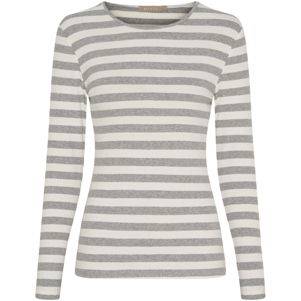 MARTA DU CHATEAU Marta du Chateau dam långärmad T-shirt MdcBegonia 7702 LS Tee GreyMelange10