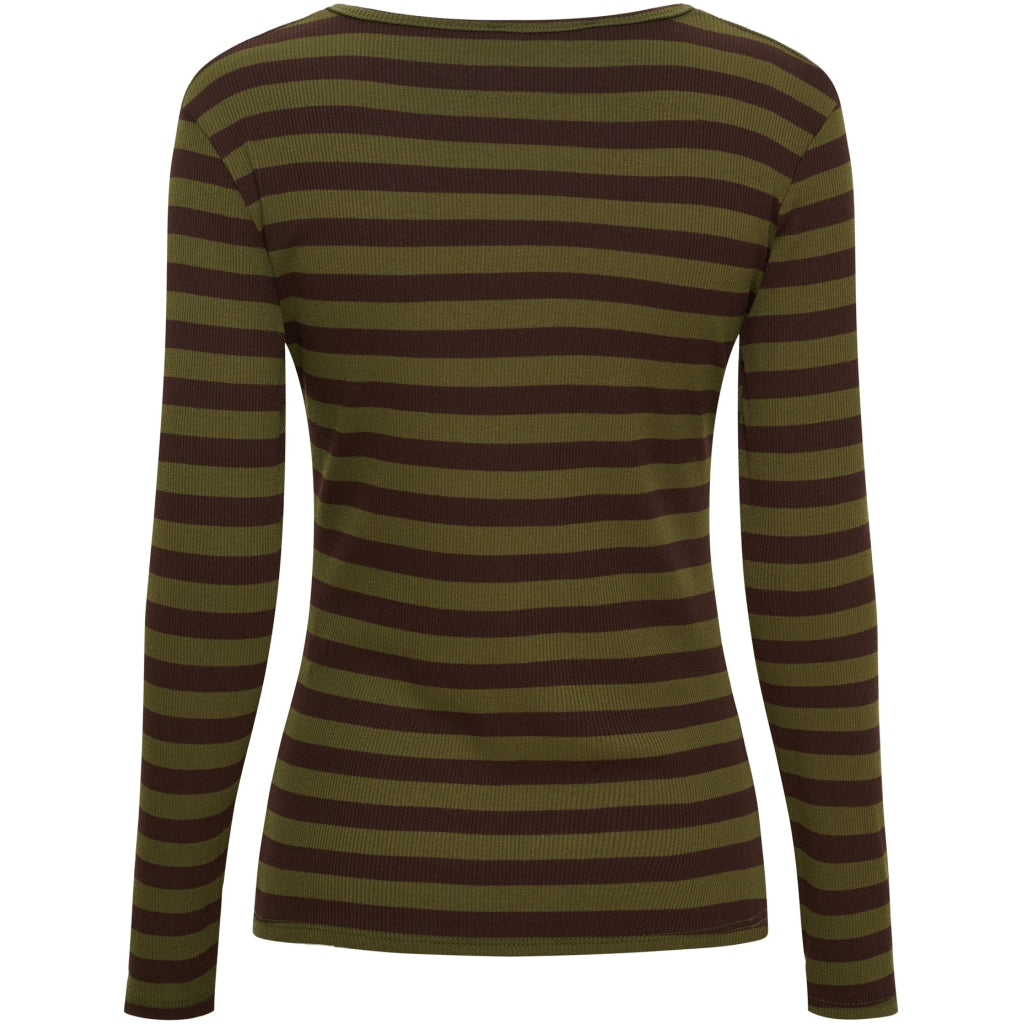 MARTA DU CHATEAU Marta du Chateau dam långärmad T-shirt MdcBegonia 7702 LS Tee Moro/Sottobosco