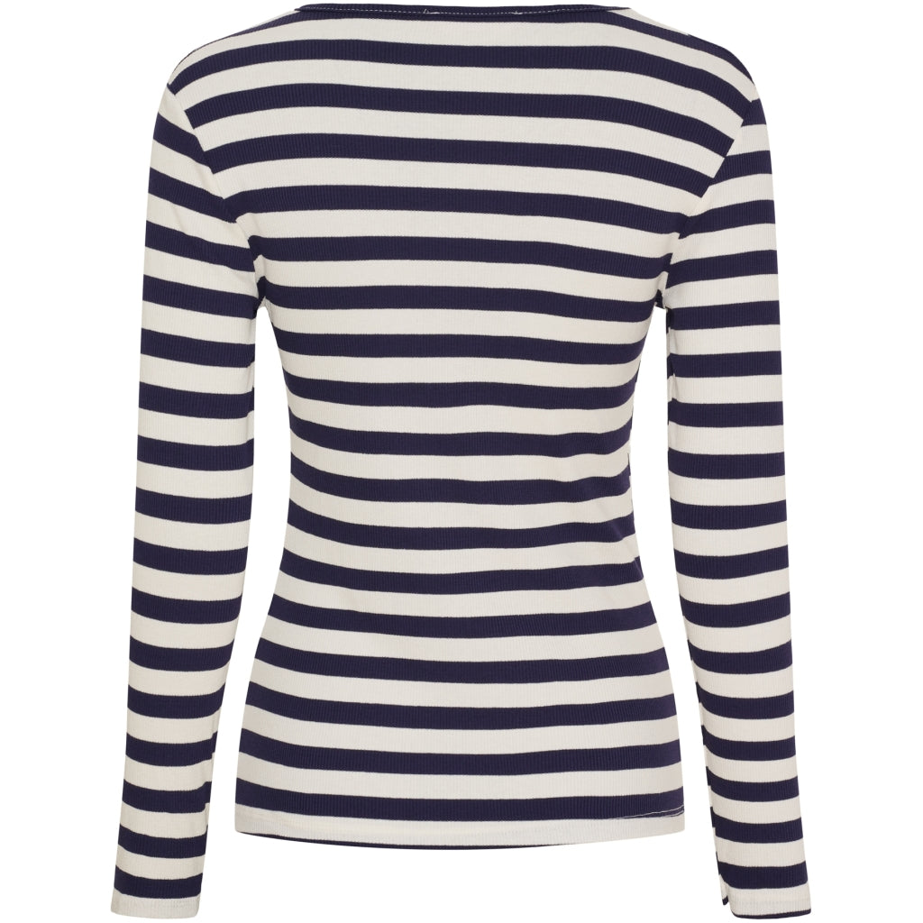 MARTA DU CHATEAU Marta du Chateau dam långärmad T-shirt MdcBegonia 7702 LS Tee Navy
