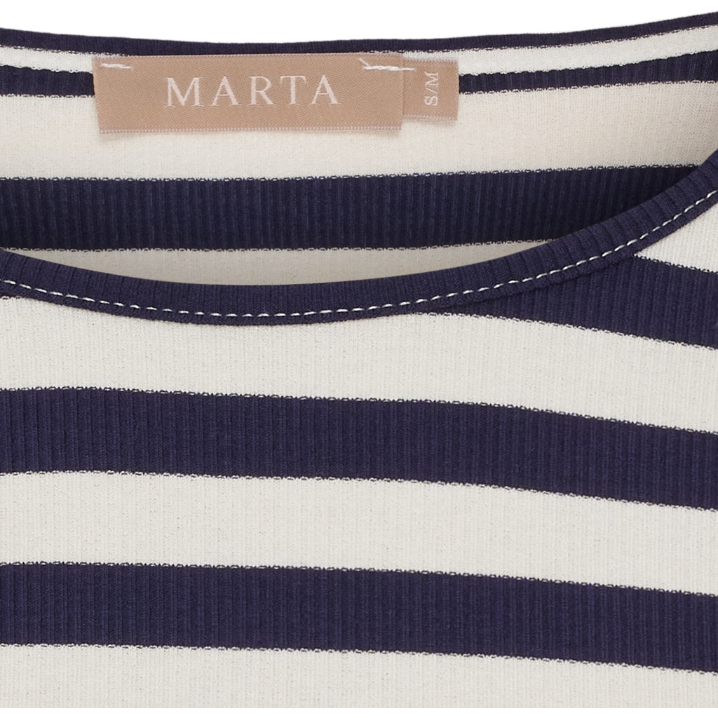 MARTA DU CHATEAU Marta du Chateau dam långärmad T-shirt MdcBegonia 7702 LS Tee Navy