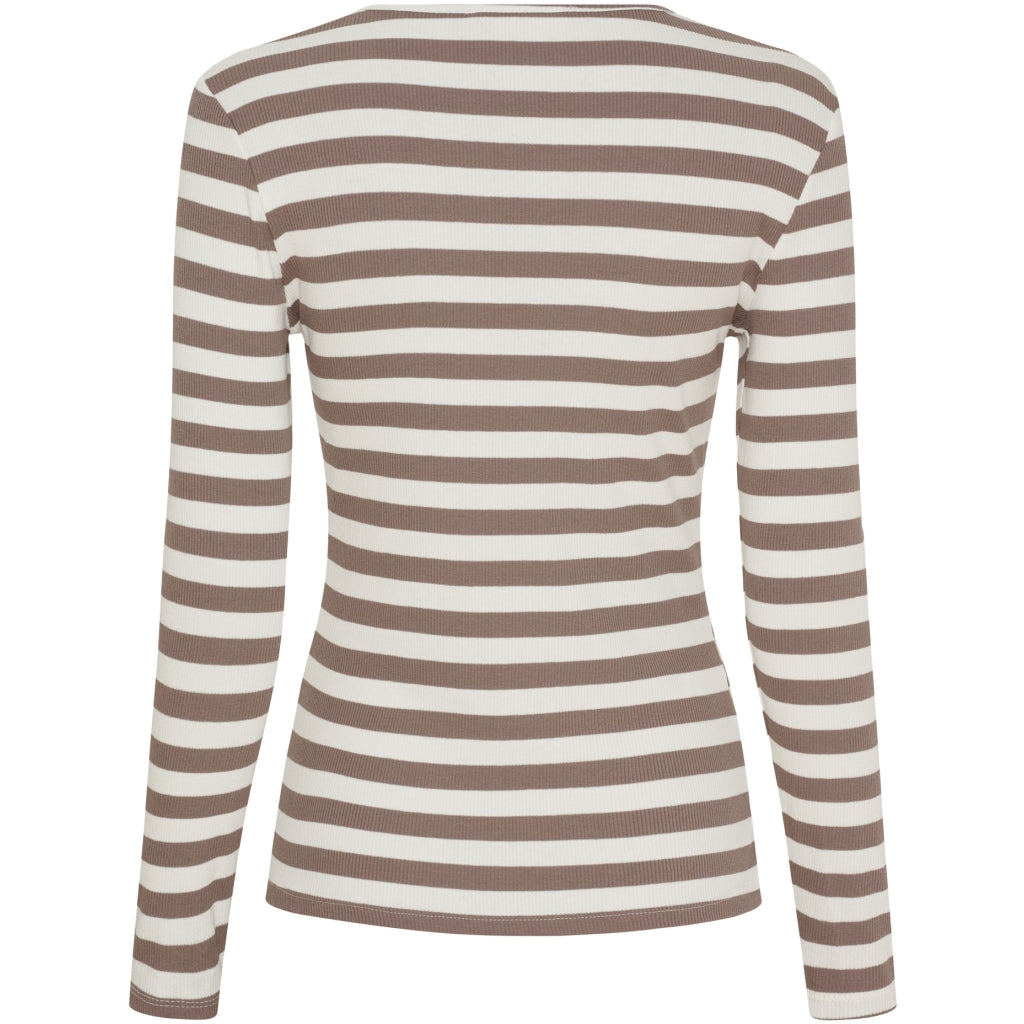 MARTA DU CHATEAU Marta du Chateau dam långärmad T-shirt MdcBegonia 7702 LS Tee Tortora