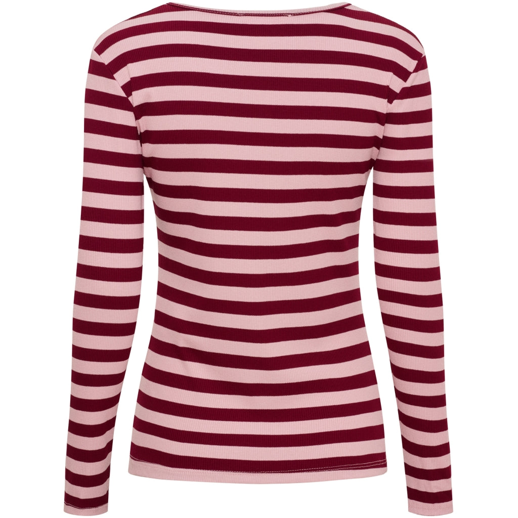 MARTA DU CHATEAU Marta du Chateau dam långärmad T-shirt MdcBegonia 7702 LS Tee Wino/Rosa Antique