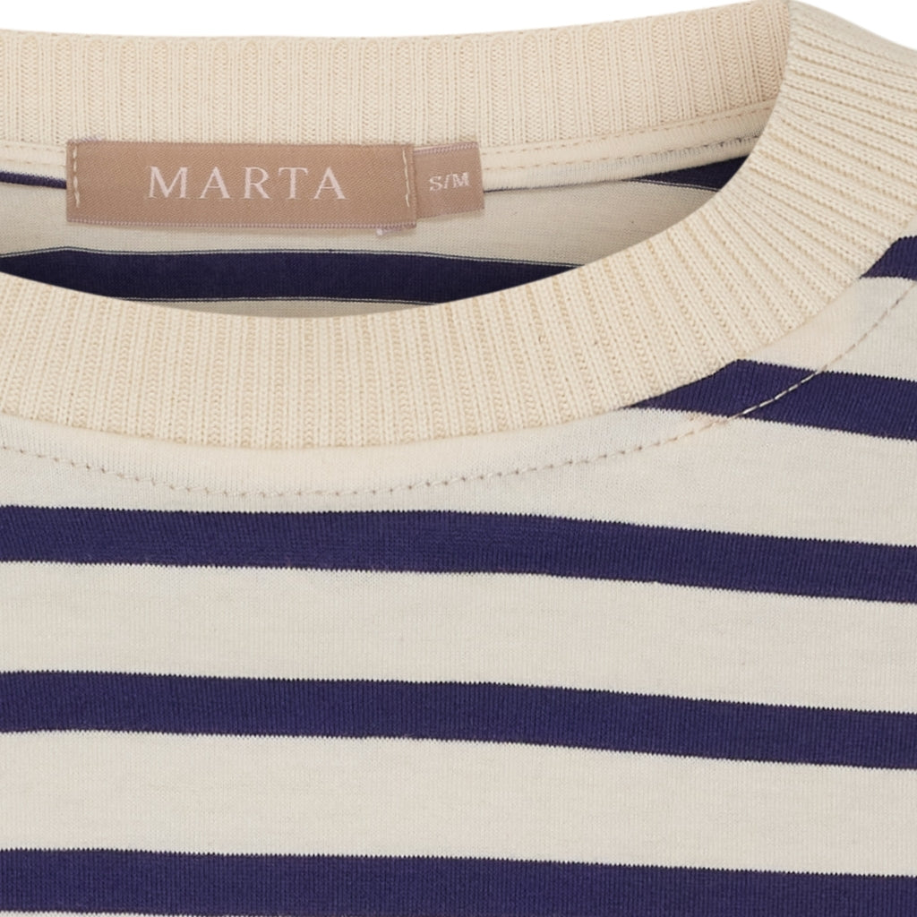 MARTA DU CHATEAU Marta du Chateau dam långärmad T-shirt MdcKara 58709 LS Tee Navy