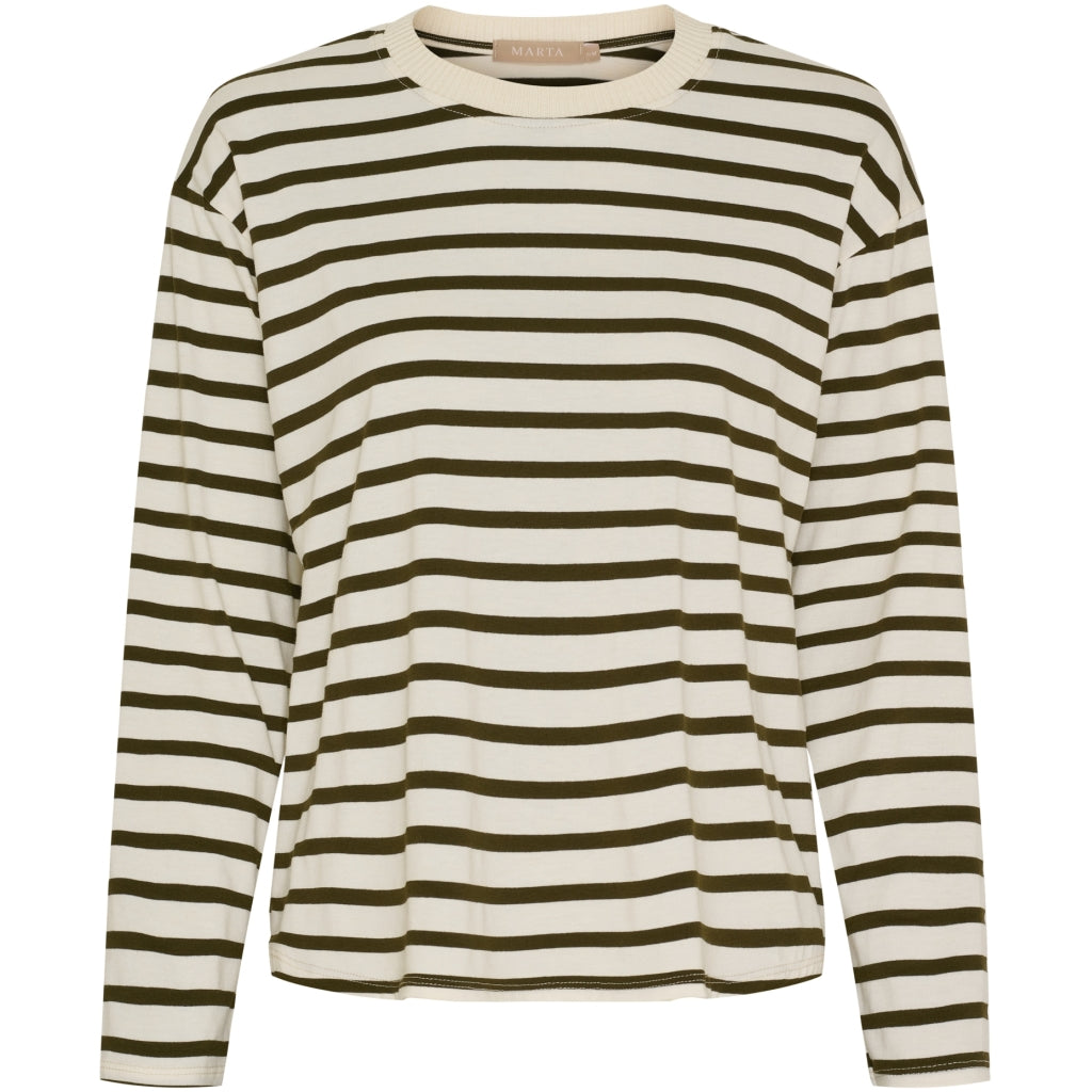 MARTA DU CHATEAU Marta du Chateau dam långärmad T-shirt MdcKara 58709 LS Tee Olive
