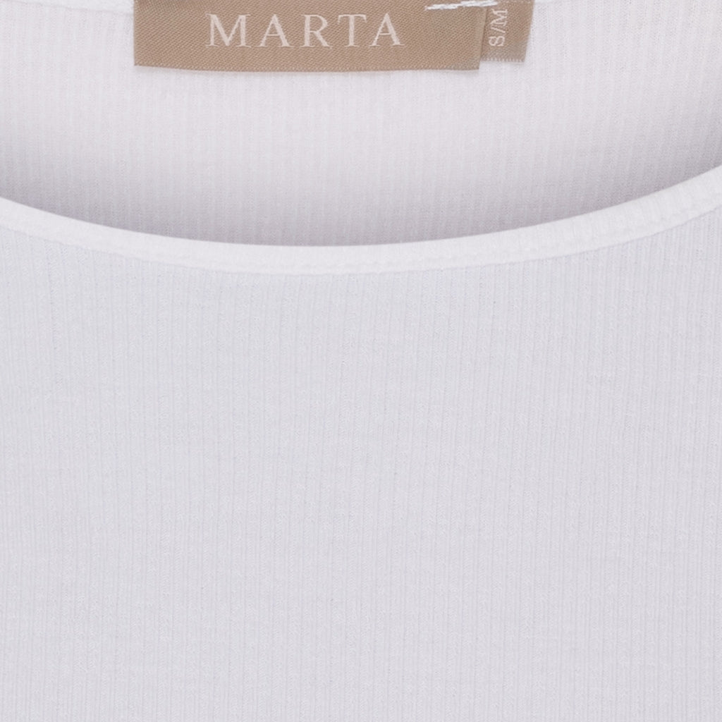 MARTA DU CHATEAU Marta du Chateau dam långärmad t-shirt MdcAster 4906 LS Tee Optical White