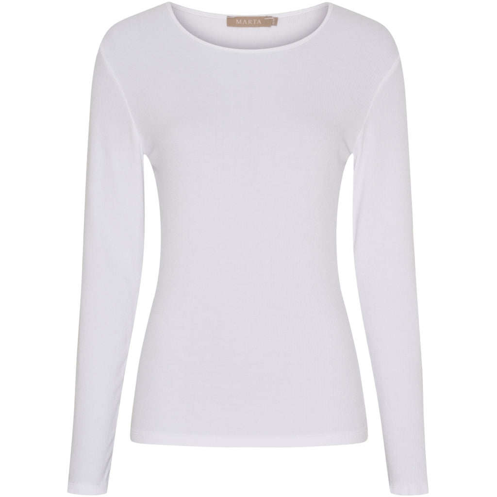 MARTA DU CHATEAU Marta du Chateau dam långärmad t-shirt MdcAster 4906 LS Tee Optical White