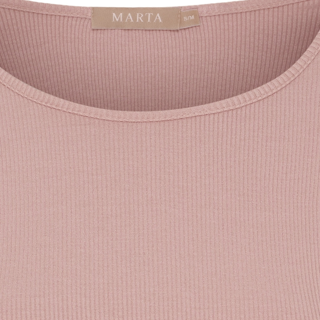 MARTA DU CHATEAU Marta du Chateau dam långärmad t-shirt MdcAster 4906 LS Tee Rosa Blush