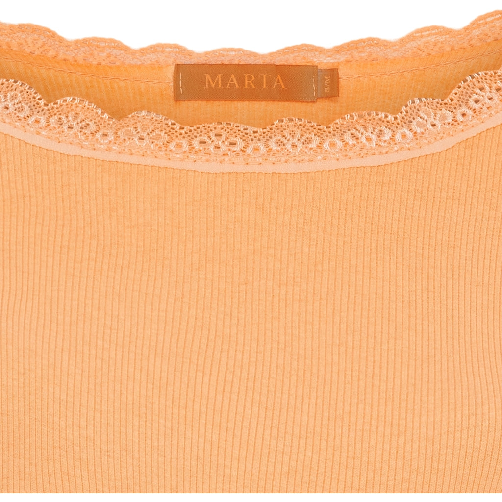 MARTA DU CHATEAU Marta du Chateau dam långärmad t-shirt MdcBelinda 24160 LS Tee Arancio