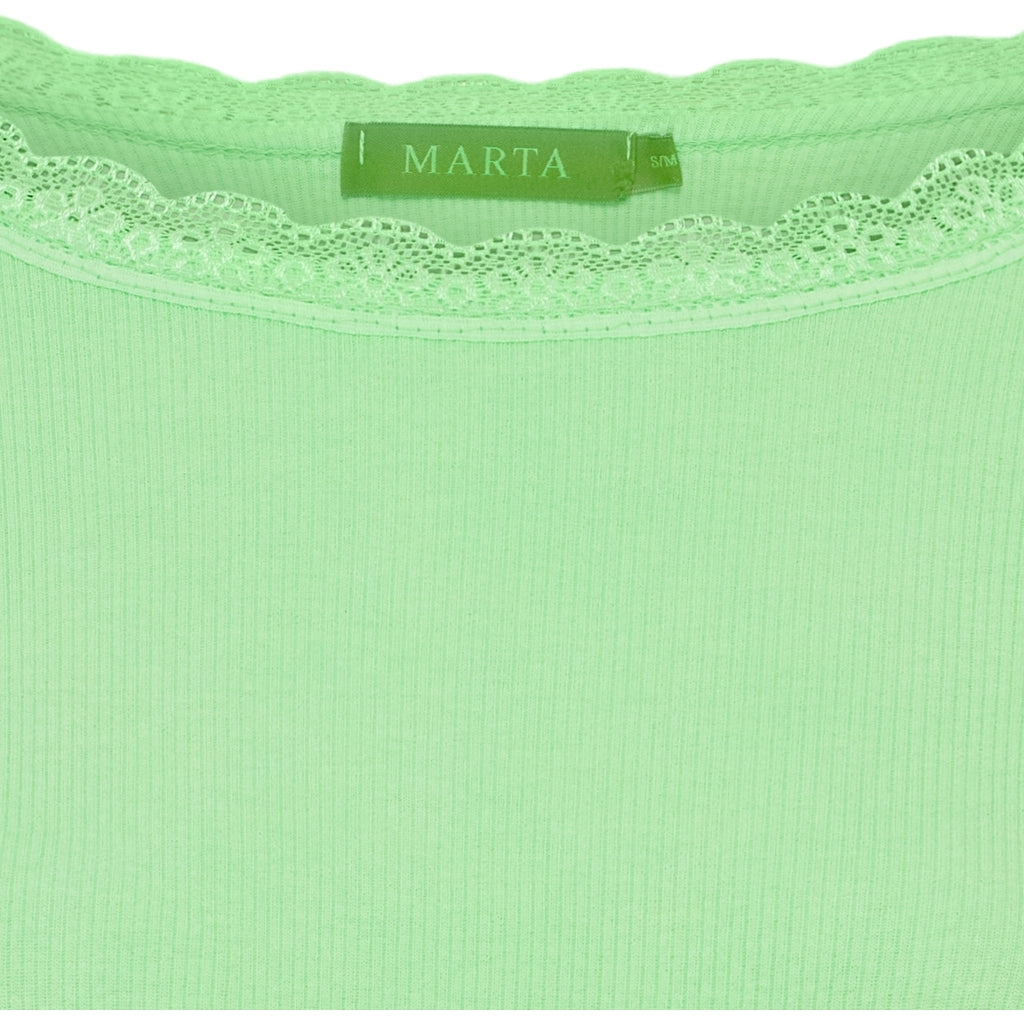 MARTA DU CHATEAU Marta du Chateau dam långärmad t-shirt MdcBelinda 24160 LS Tee Green Neo