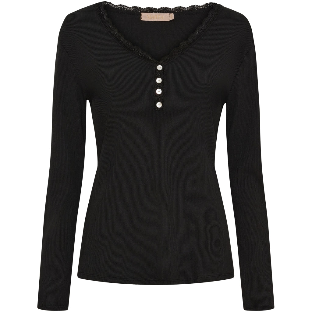 MARTA DU CHATEAU Marta du Chateau dam långärmad t-shirt MdcCalista 2500 LS Tee Black