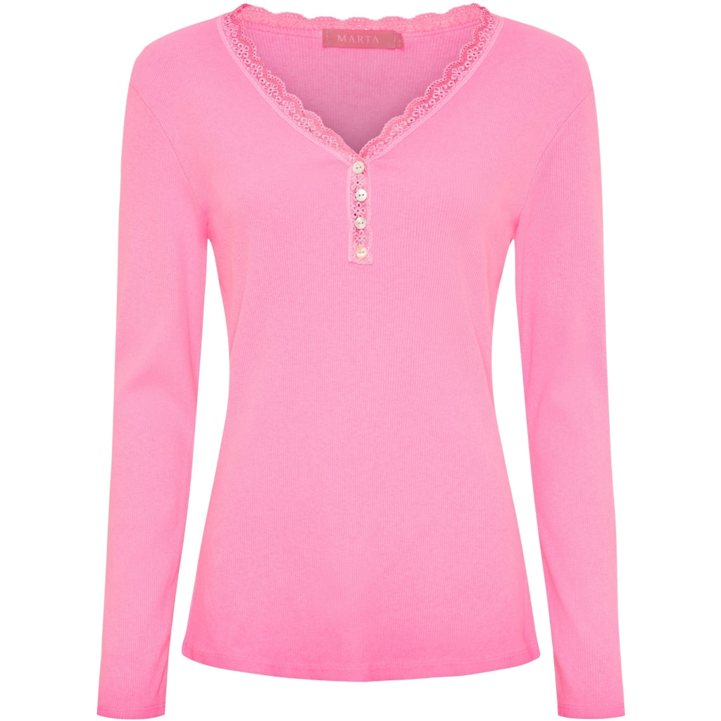 MARTA DU CHATEAU Marta du Chateau dam långärmad t-shirt MdcCalista 2500 LS Tee Fuxia Neo