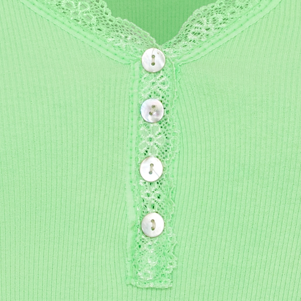 MARTA DU CHATEAU Marta du Chateau dam långärmad t-shirt MdcCalista 2500 LS Tee Green Neo