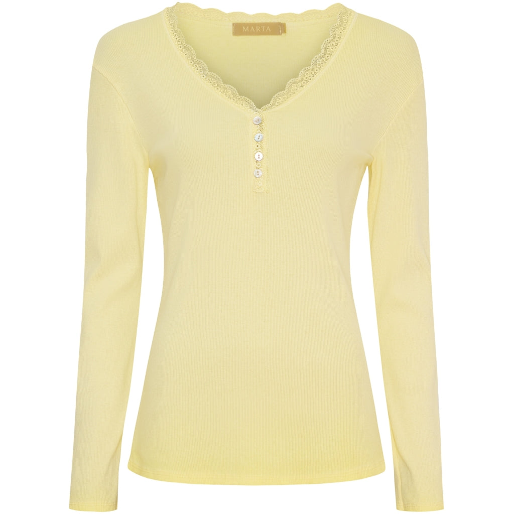 MARTA DU CHATEAU Marta du Chateau dam långärmad t-shirt MdcCalista 2500 LS Tee Yellow