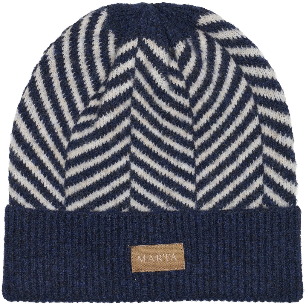 MARTA DU CHATEAU Marta du Chateau dam mössa MdcPolly T1207 Hats Blue/Beige