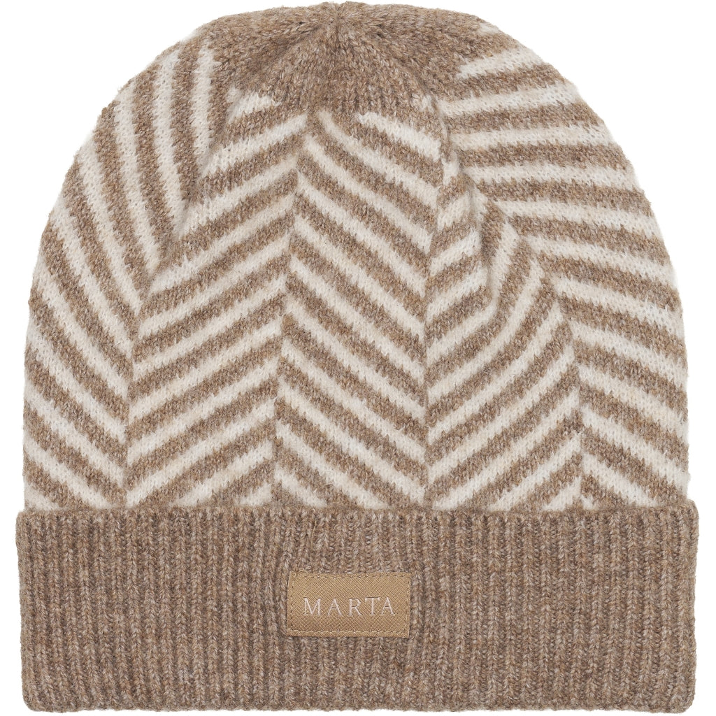MARTA DU CHATEAU Marta du Chateau dam mössa MdcPolly T1207 Hats Fango/Offwhite