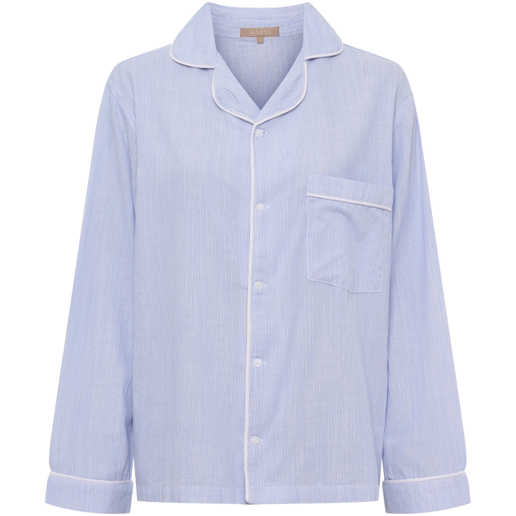 MARTA DU CHATEAU Marta du Chateau dam pyjamas skjorta MdcPil MN140125-003 Shirt Lightblue