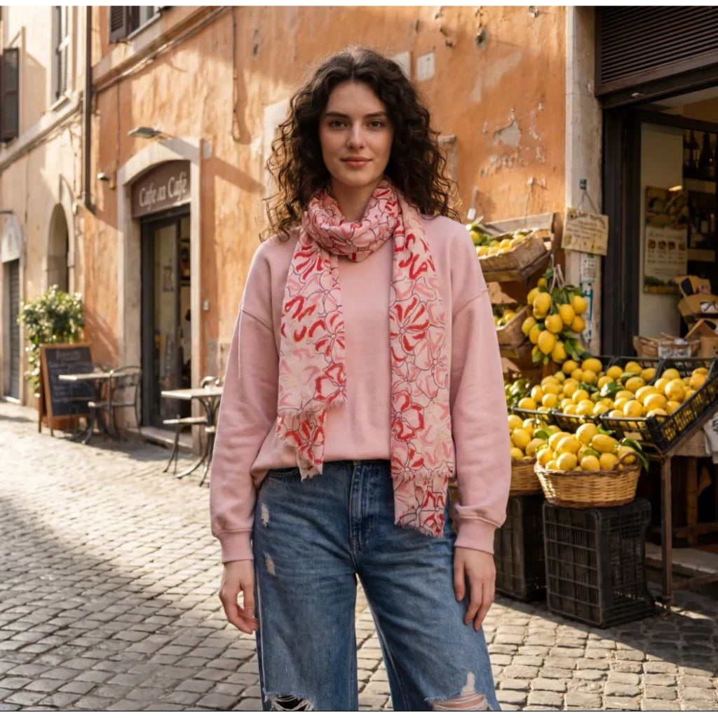 MARTA DU CHATEAU Marta du Chateau dam scarf MdcKaysa FA3841 Scarf Rosa