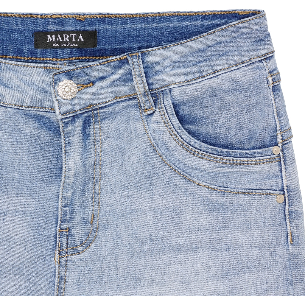 MARTA DU CHATEAU Marta du Chateau dam shorts MdcInger MDC206-26150 Shorts Denim