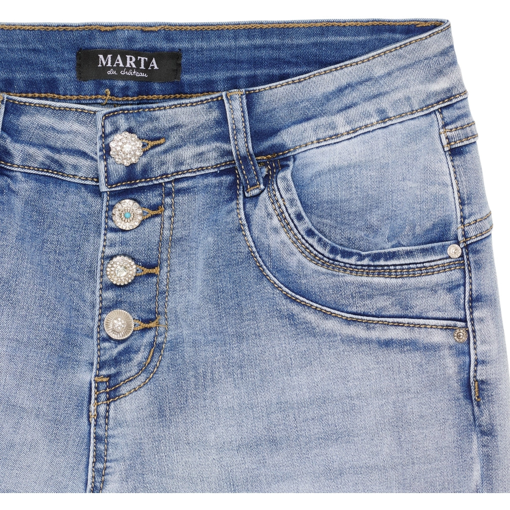MARTA DU CHATEAU Marta du Chateau dam shorts MdcRagna MDC210-26149 Shorts Denim