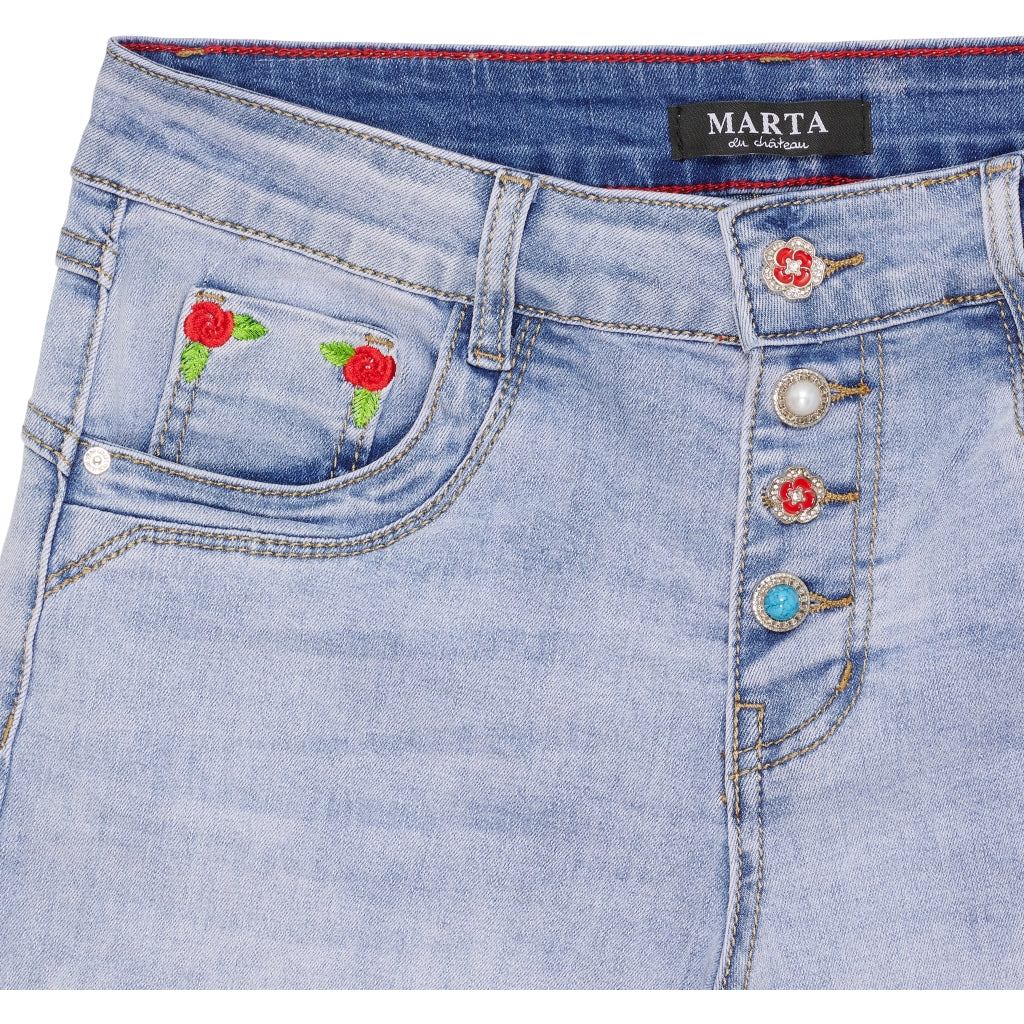 MARTA DU CHATEAU Marta du Chateau dam shorts MdcThora MDC208-26151 Shorts Denim