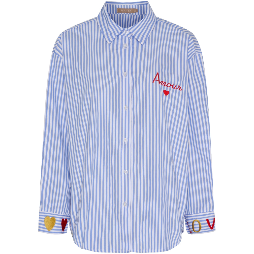 MARTA DU CHATEAU Marta du Chateau dam skjorta MdcBrith 2625/1 Shirt Sky Blue