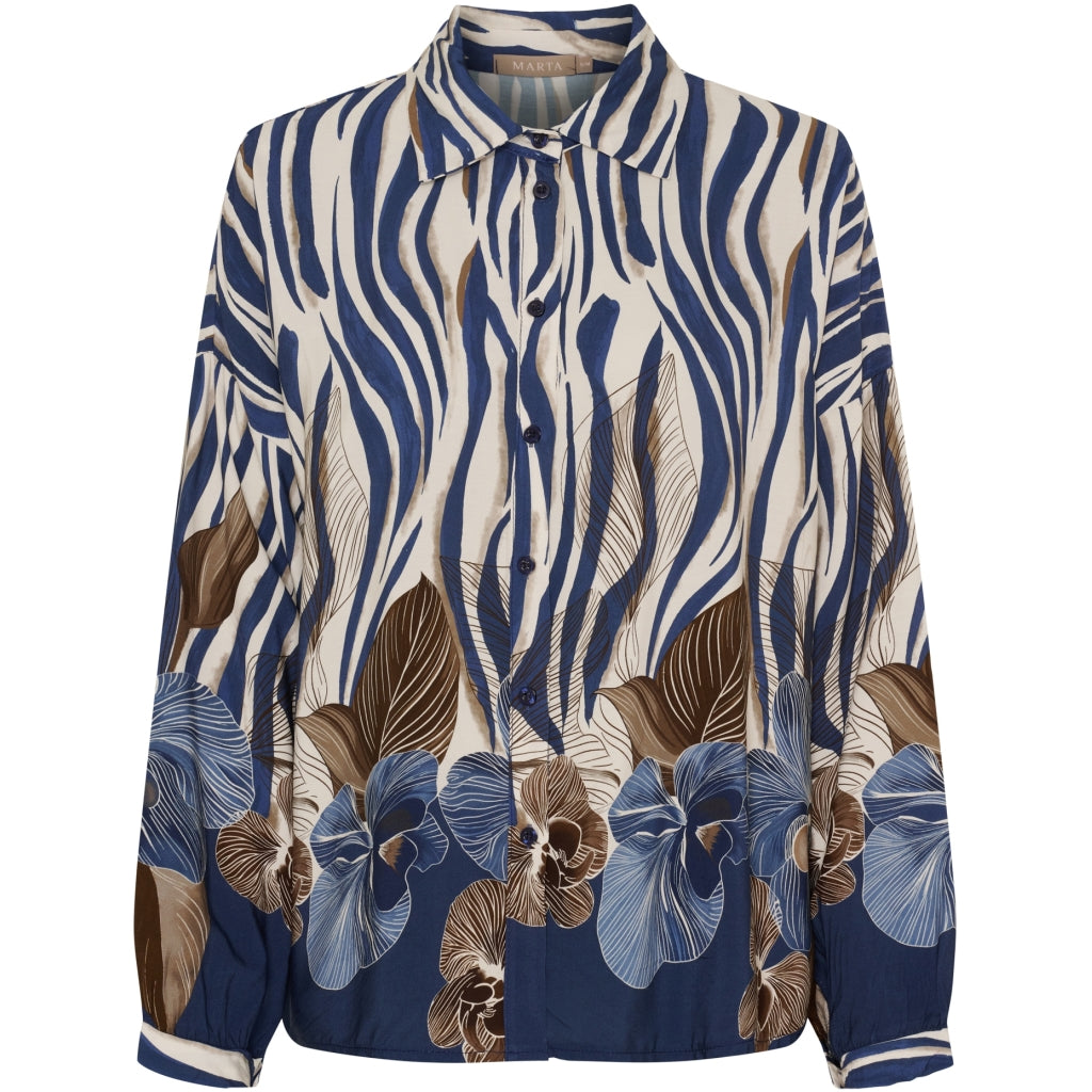 MARTA DU CHATEAU Marta du Chateau dam skjorta MdcCapri 2615 Shirt JeansPH1344B