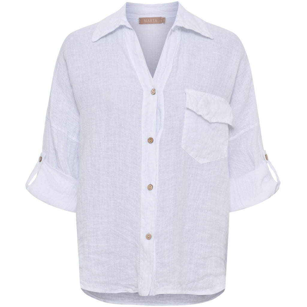 MARTA DU CHATEAU Marta du Chateau dam skjorta MdcDaira 266152 Shirt Optical White