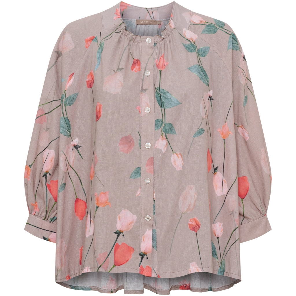 MARTA DU CHATEAU Marta du Chateau dam skjorta MdcEivor 8325 Shirt Fango7249