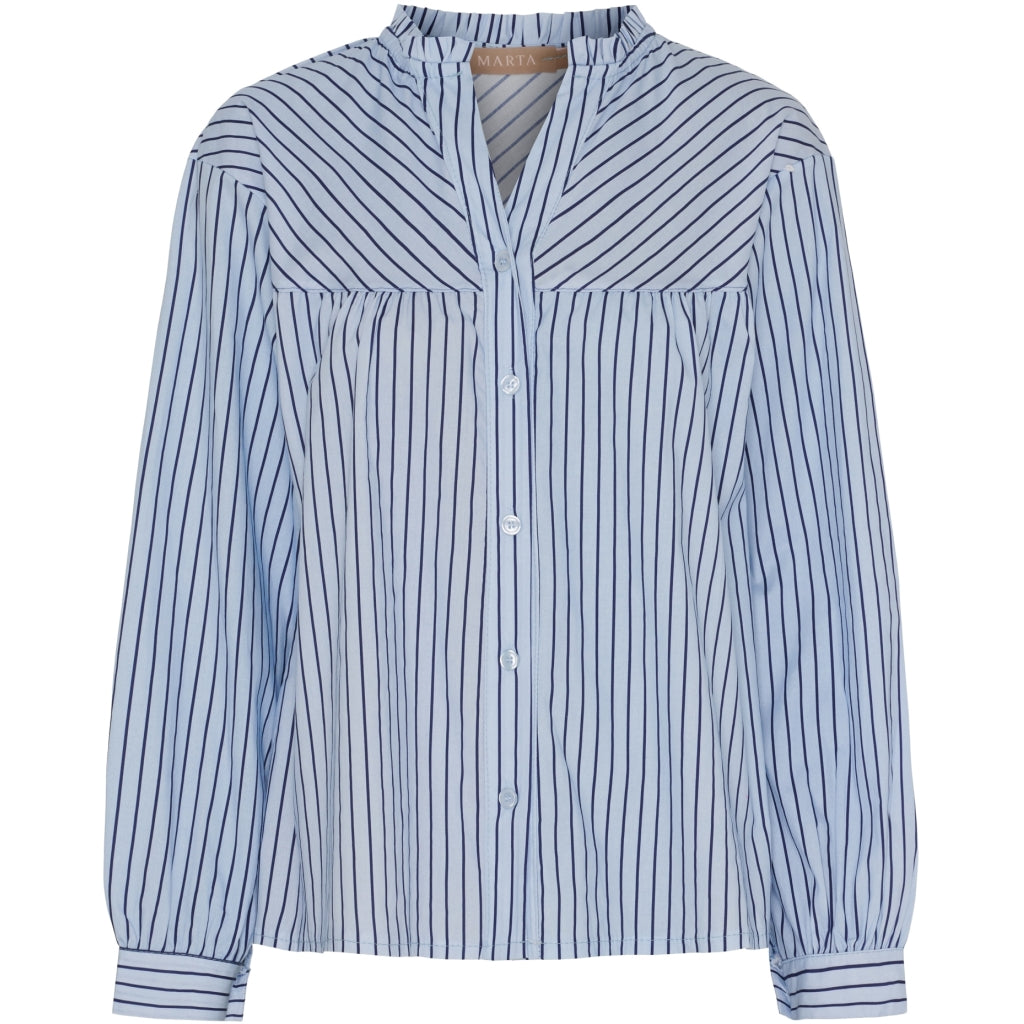 MARTA DU CHATEAU Marta du Chateau dam skjorta MdcKalina 7881 Shirt BlueScuro5888tpg